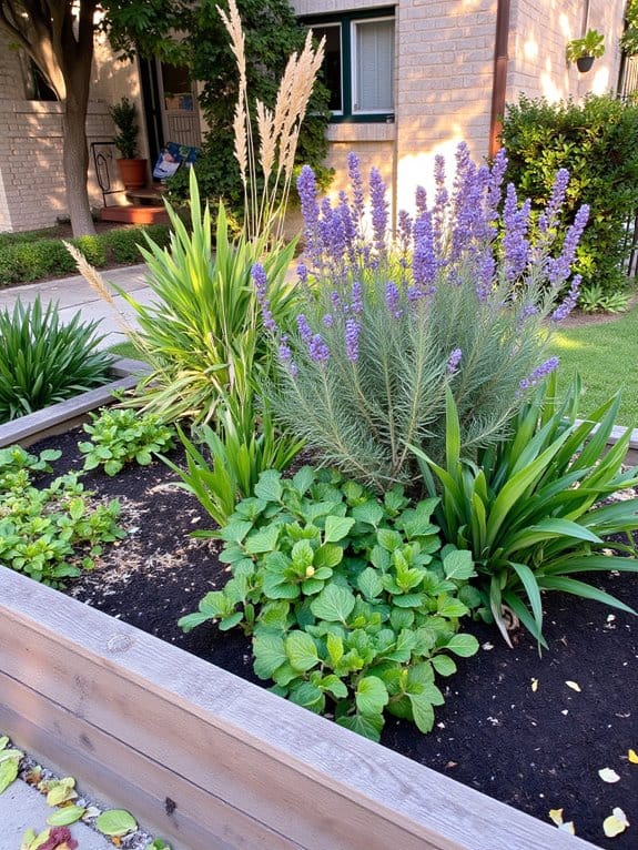 vibrant blooms with foliage