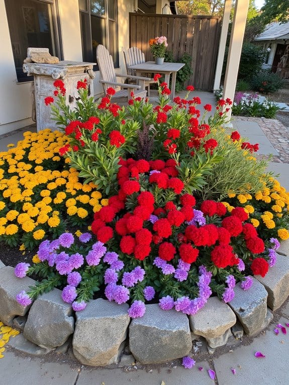 vibrant floral patio displays
