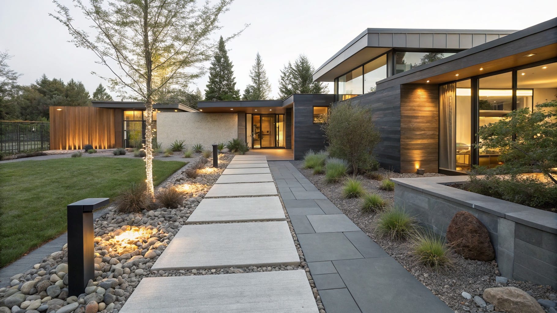 15 Sleek Modern Rock Landscaping Ideas to Elevate Your Curb Appeal
