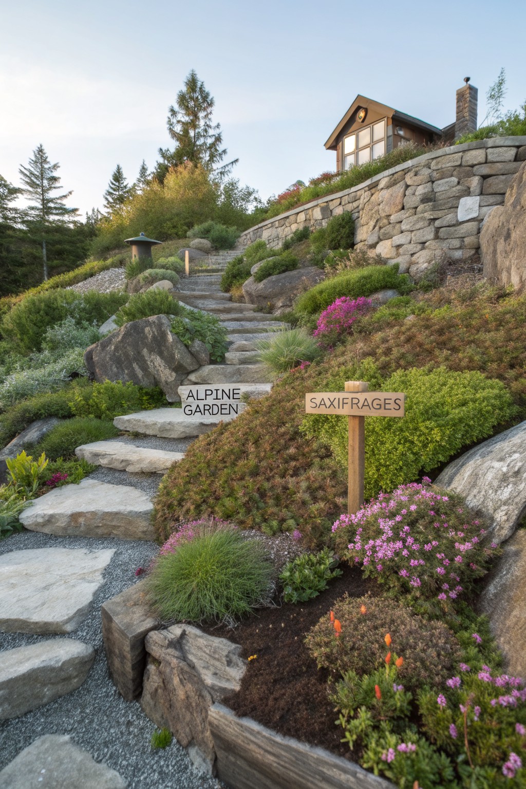 Terraced Slopes Using Natural Stone Walls