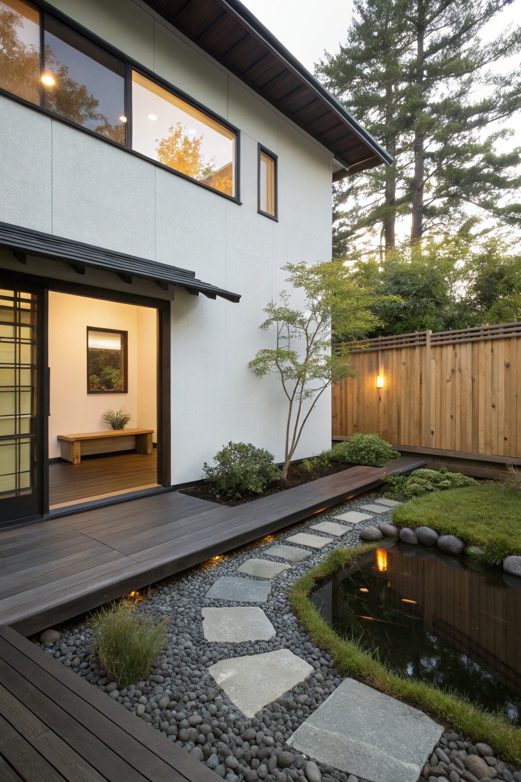 Koi Pond and Stepping Stone Path