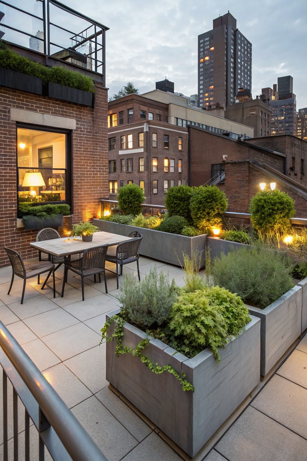 Concrete Planters for Terrace Edges