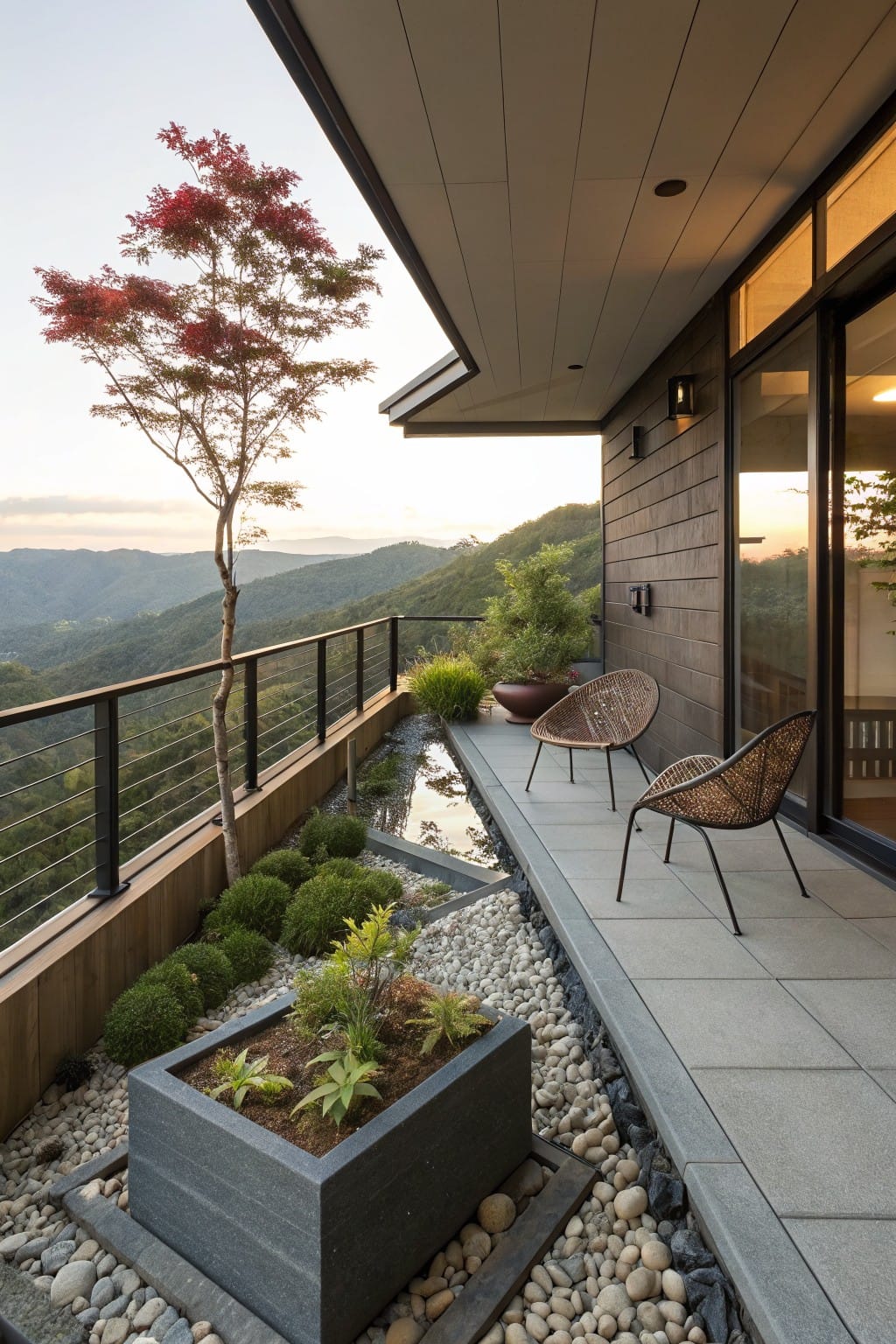Terrace Pebble Beds for Drainage