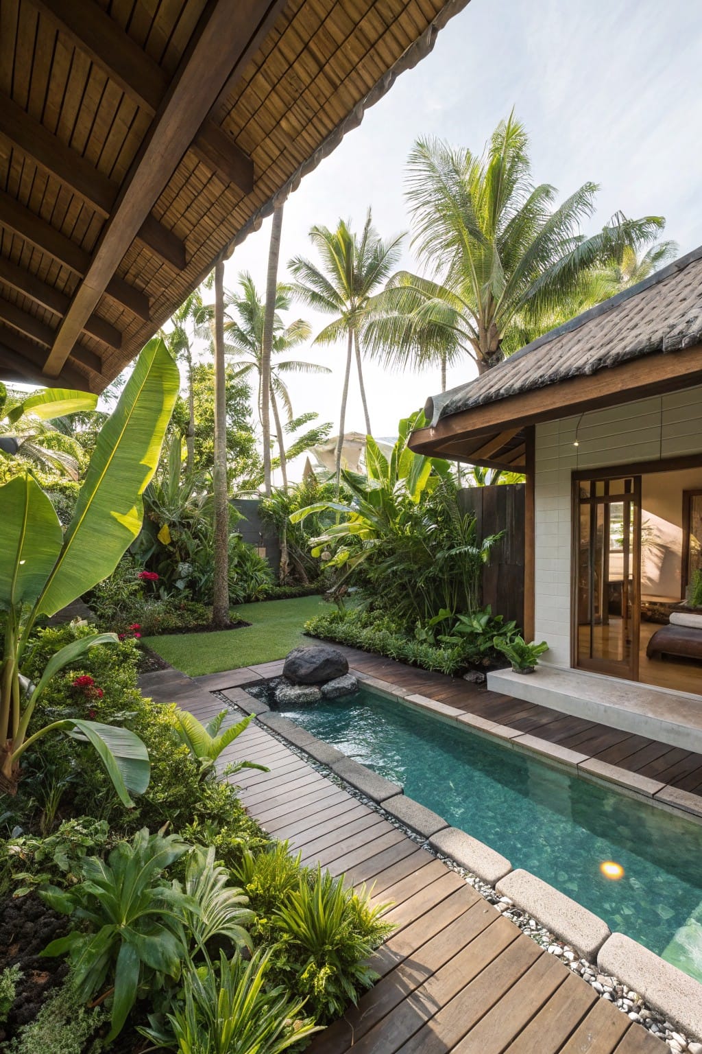 Wooden Poolside Walkways