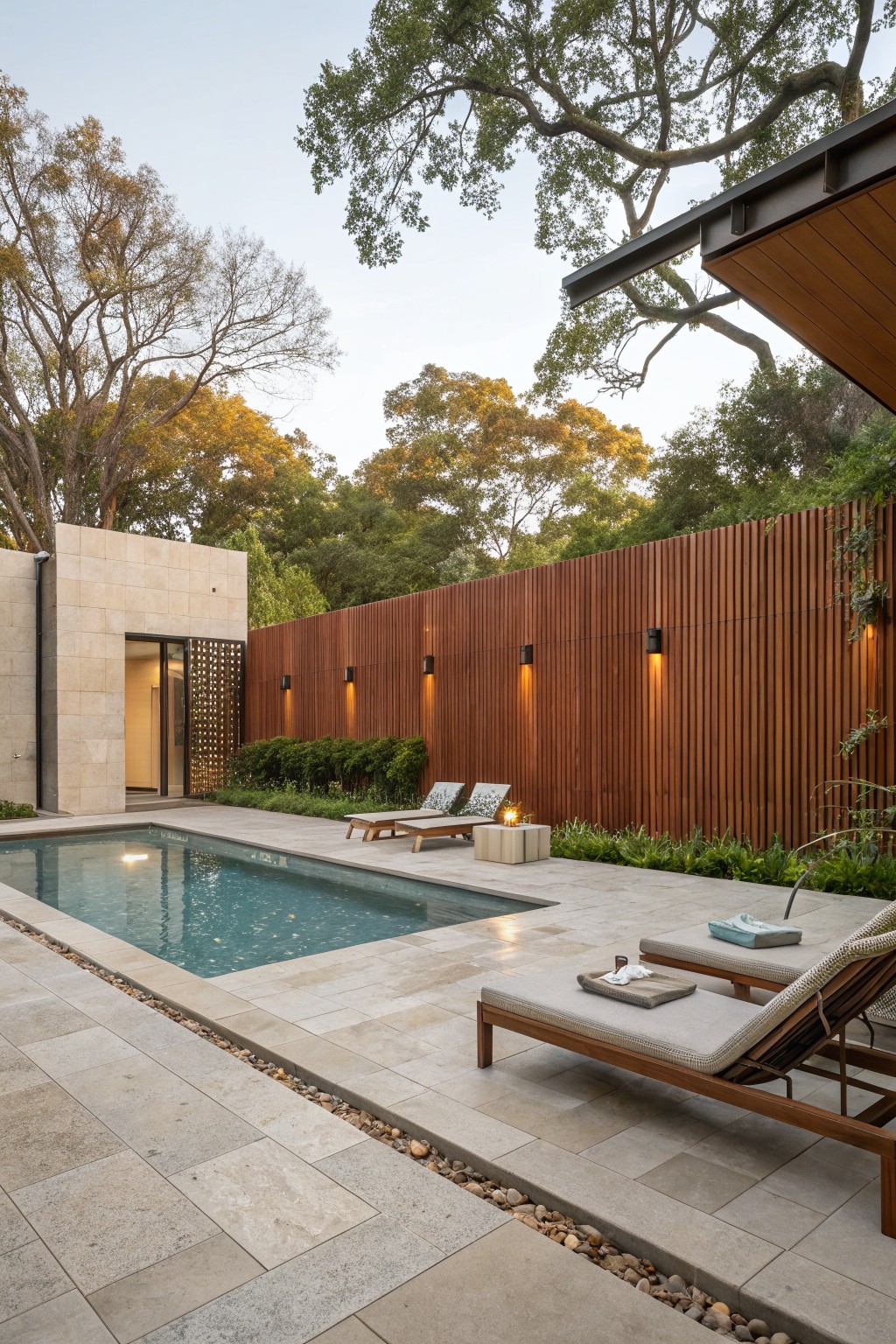 Slatted Wood Fences for Backyard Privacy