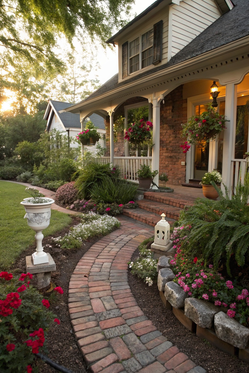 Stone Edging for Mulch Beds