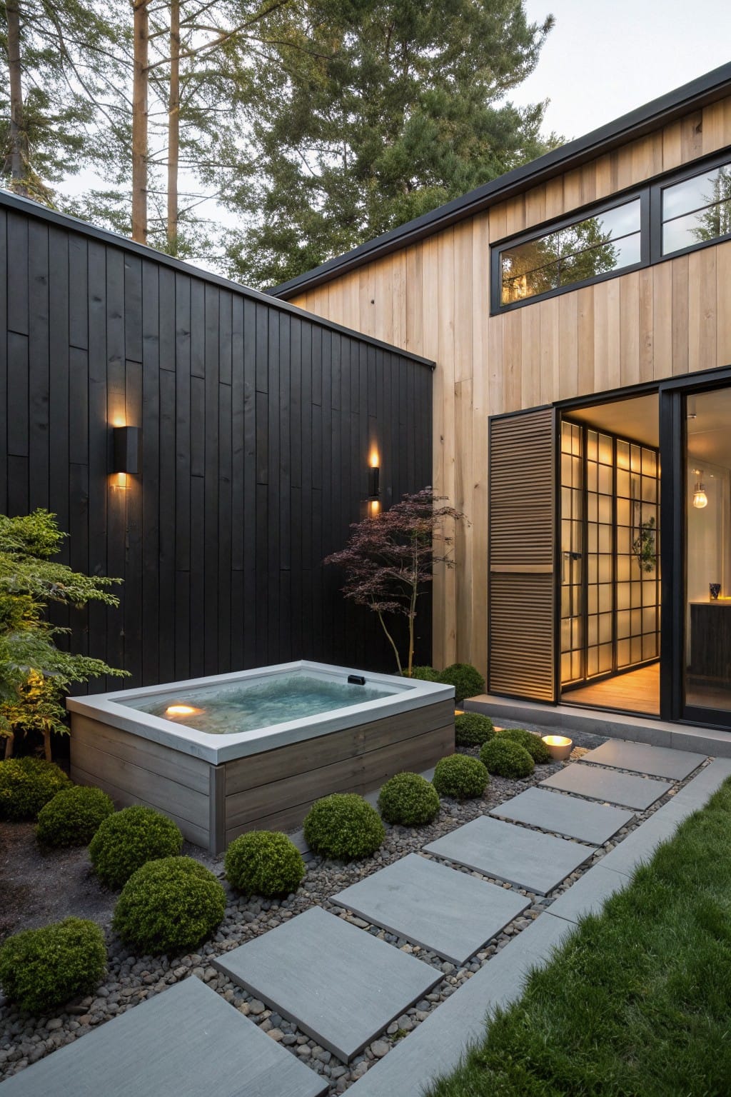 Simple Wood Platform for the Hot Tub