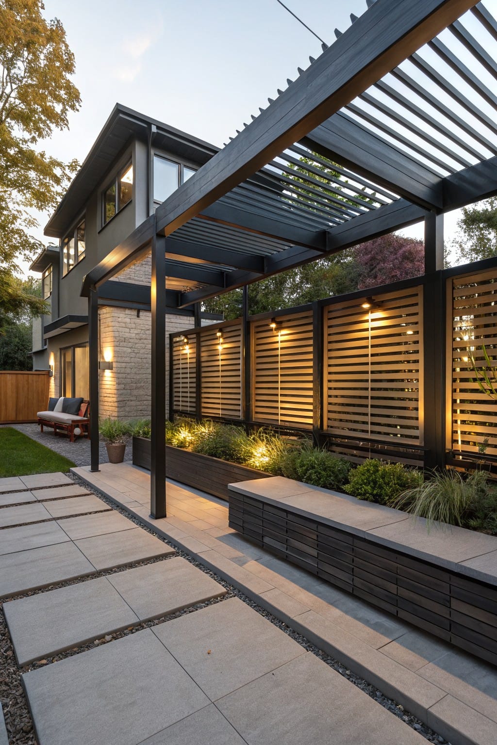 Slatted Privacy Screens