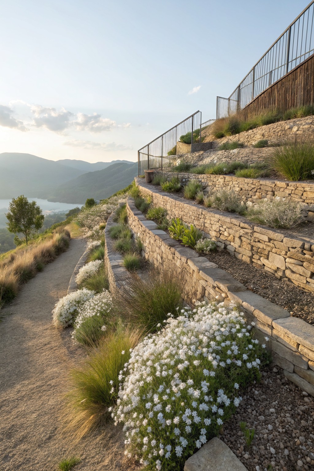 Terraced Stone Walls for Sloped Yards