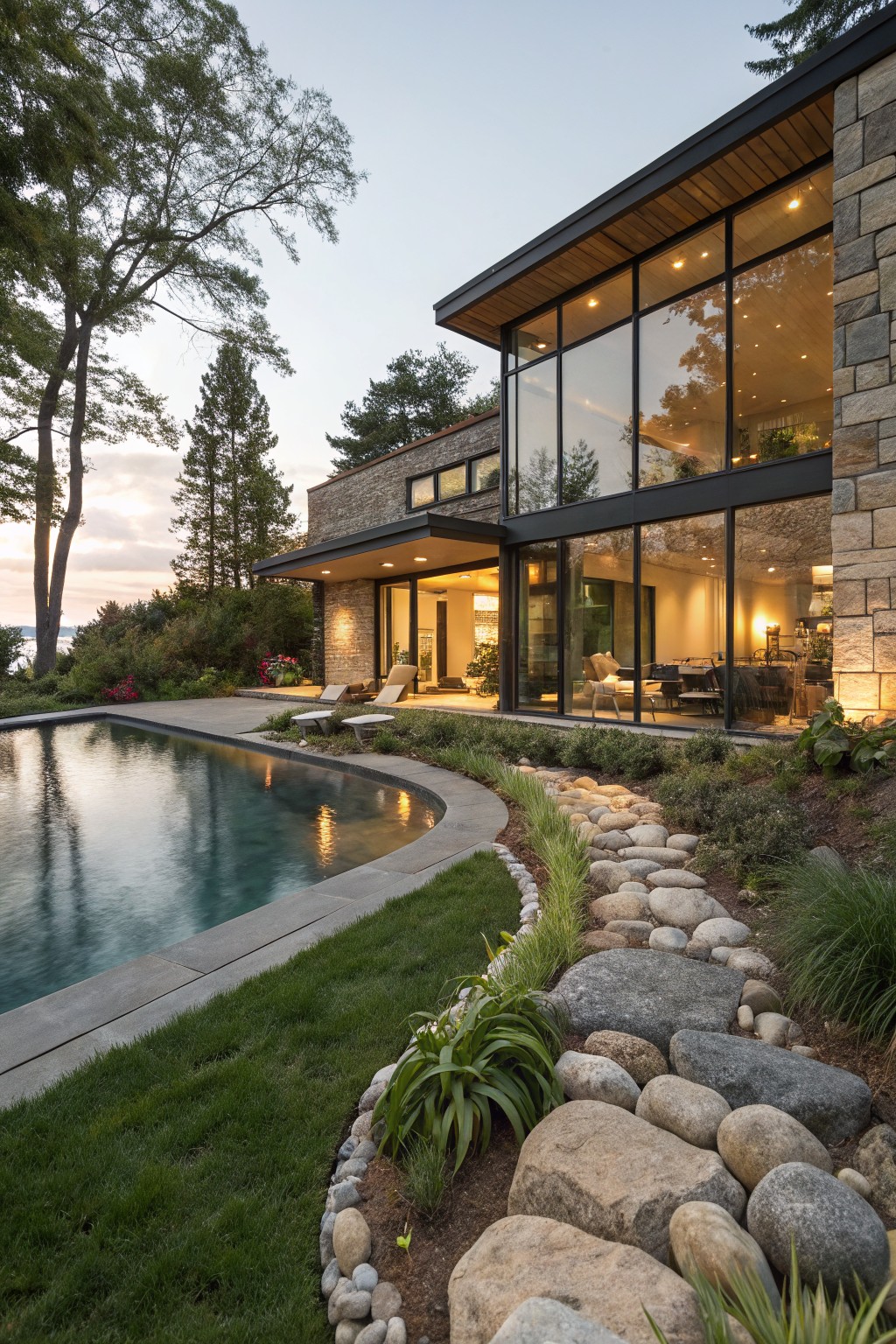 Dry Riverbed Garden Borders