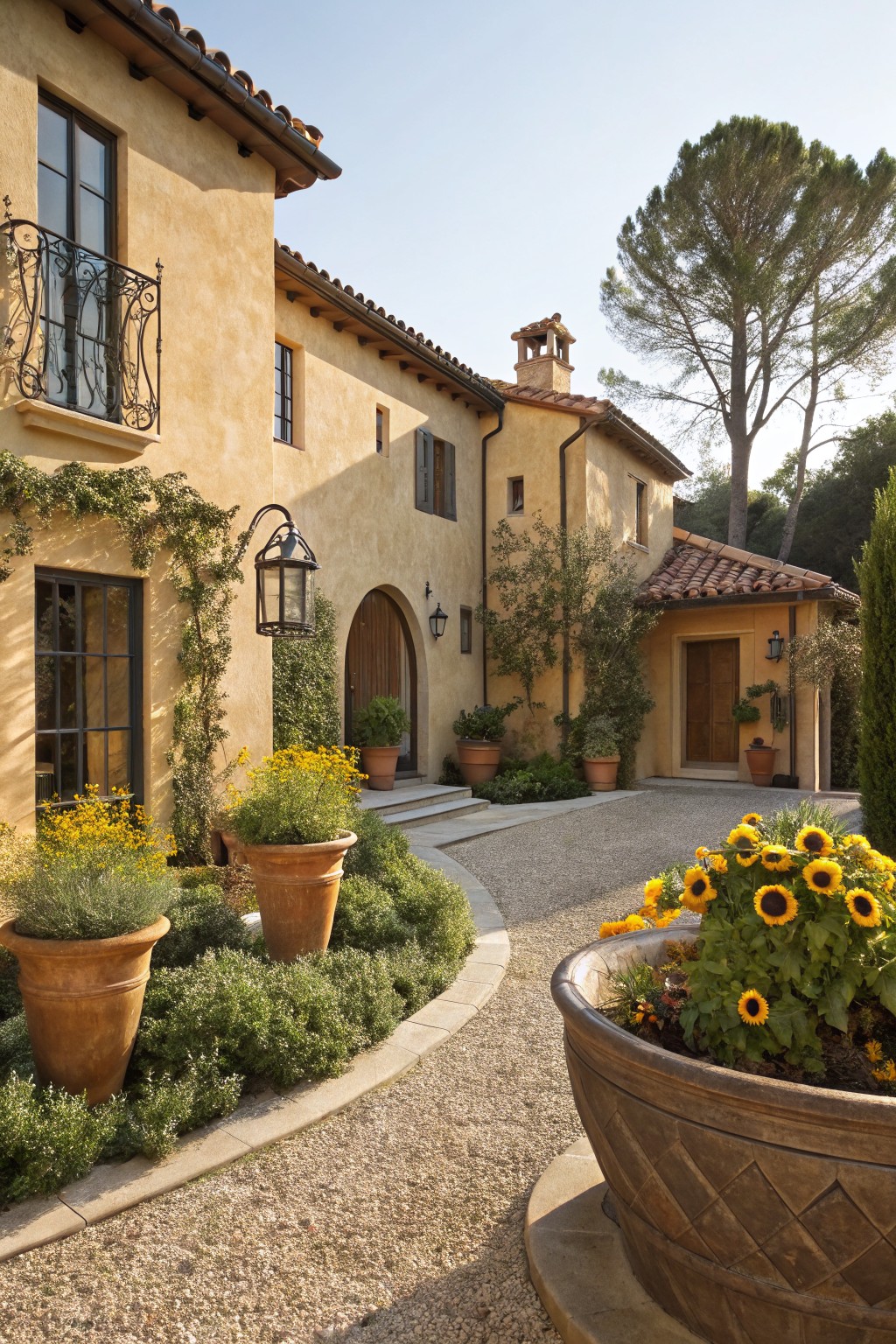 Sunflowers in Terracotta Pots