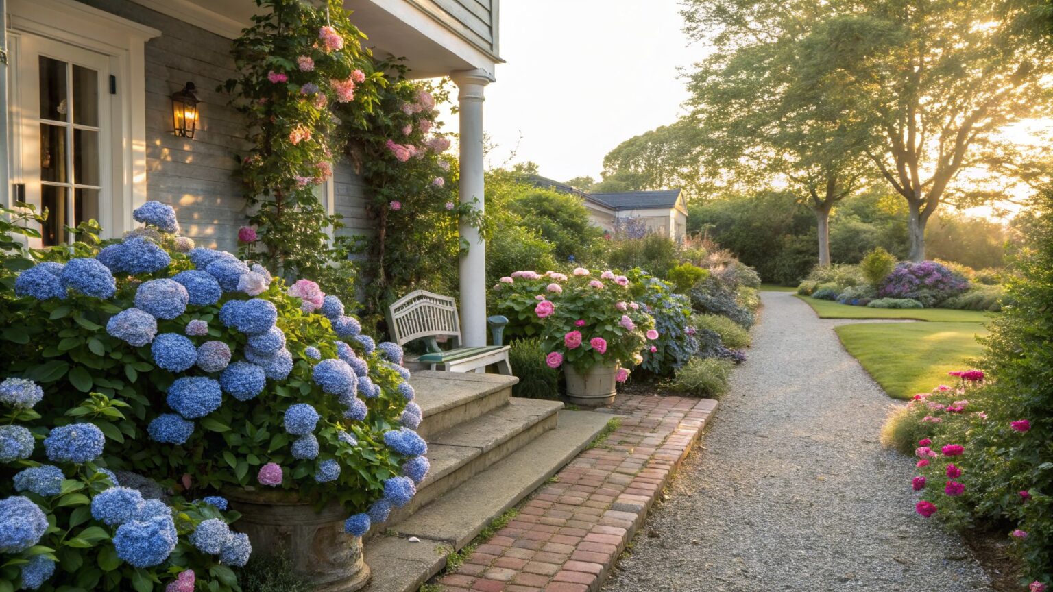 Hydrangeas And Roses 17 Dreamy Hydrangea and Roses Landscaping Ideas That Overflow With Beauty