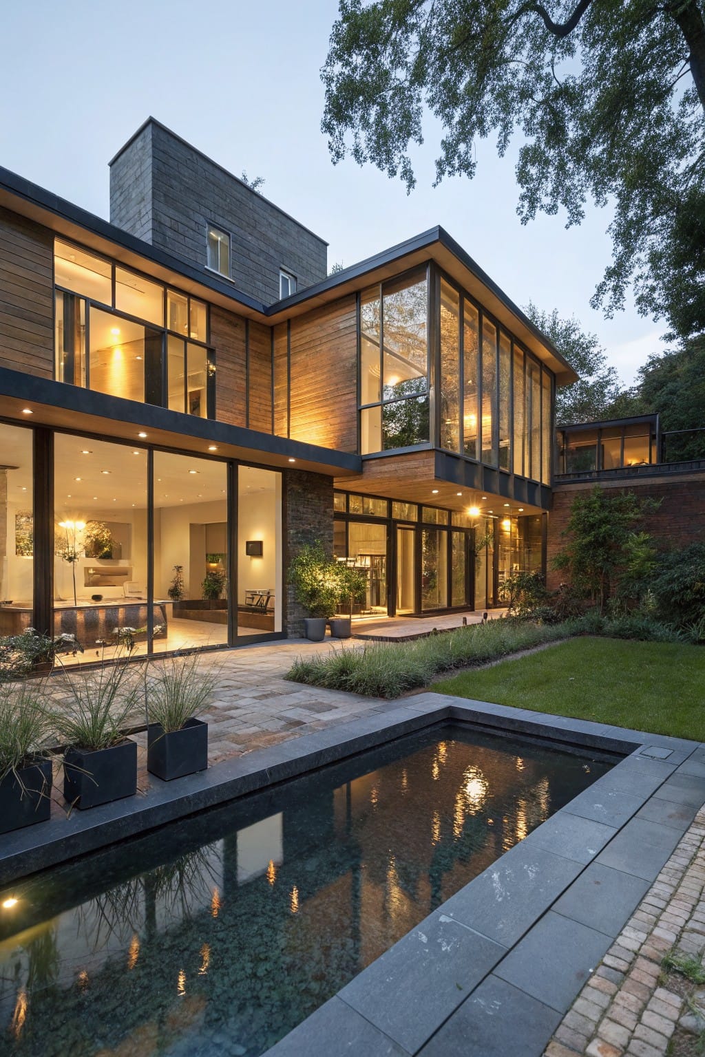Reflecting Pool Along the Patio Edge