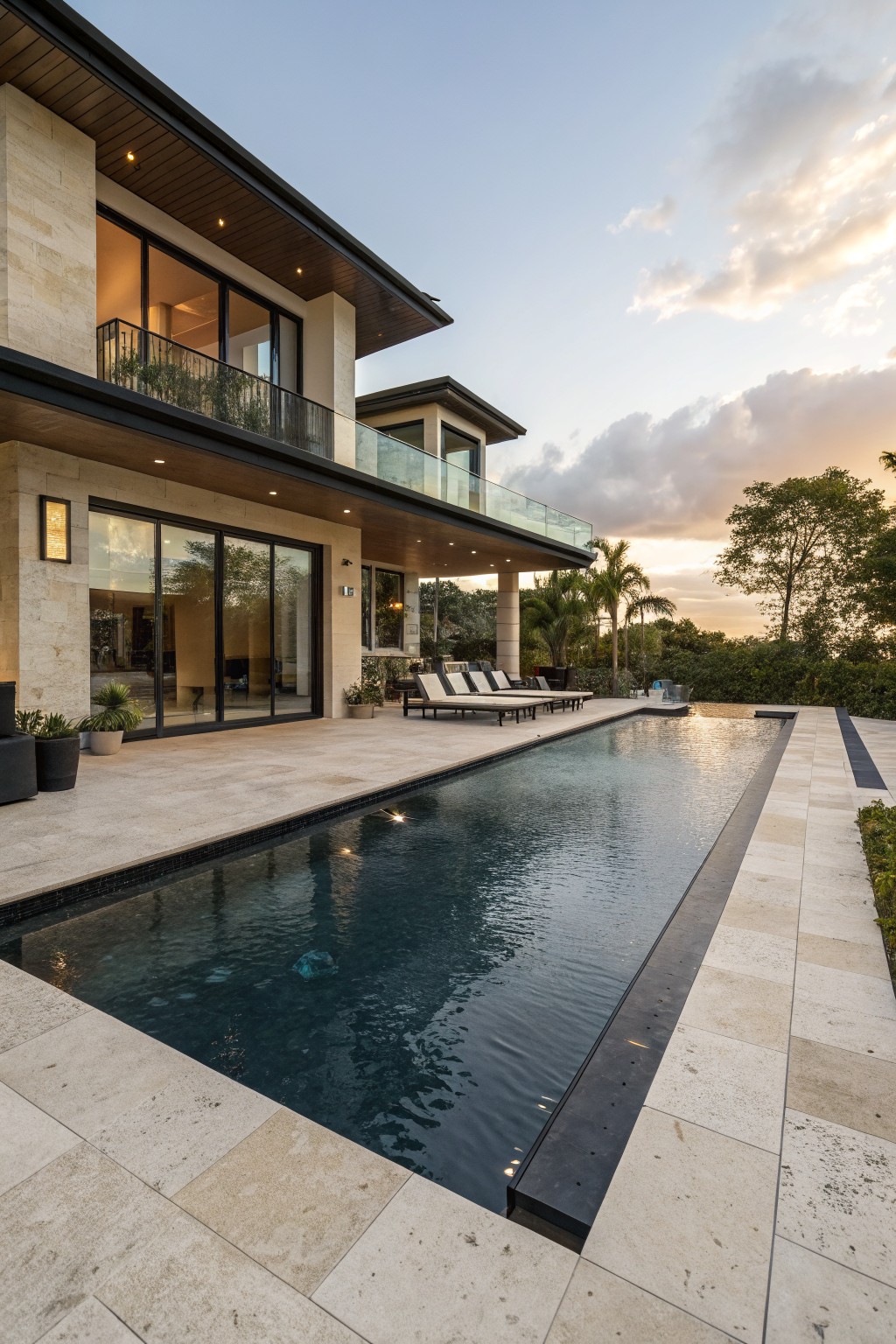 Long Narrow Infinity Pools