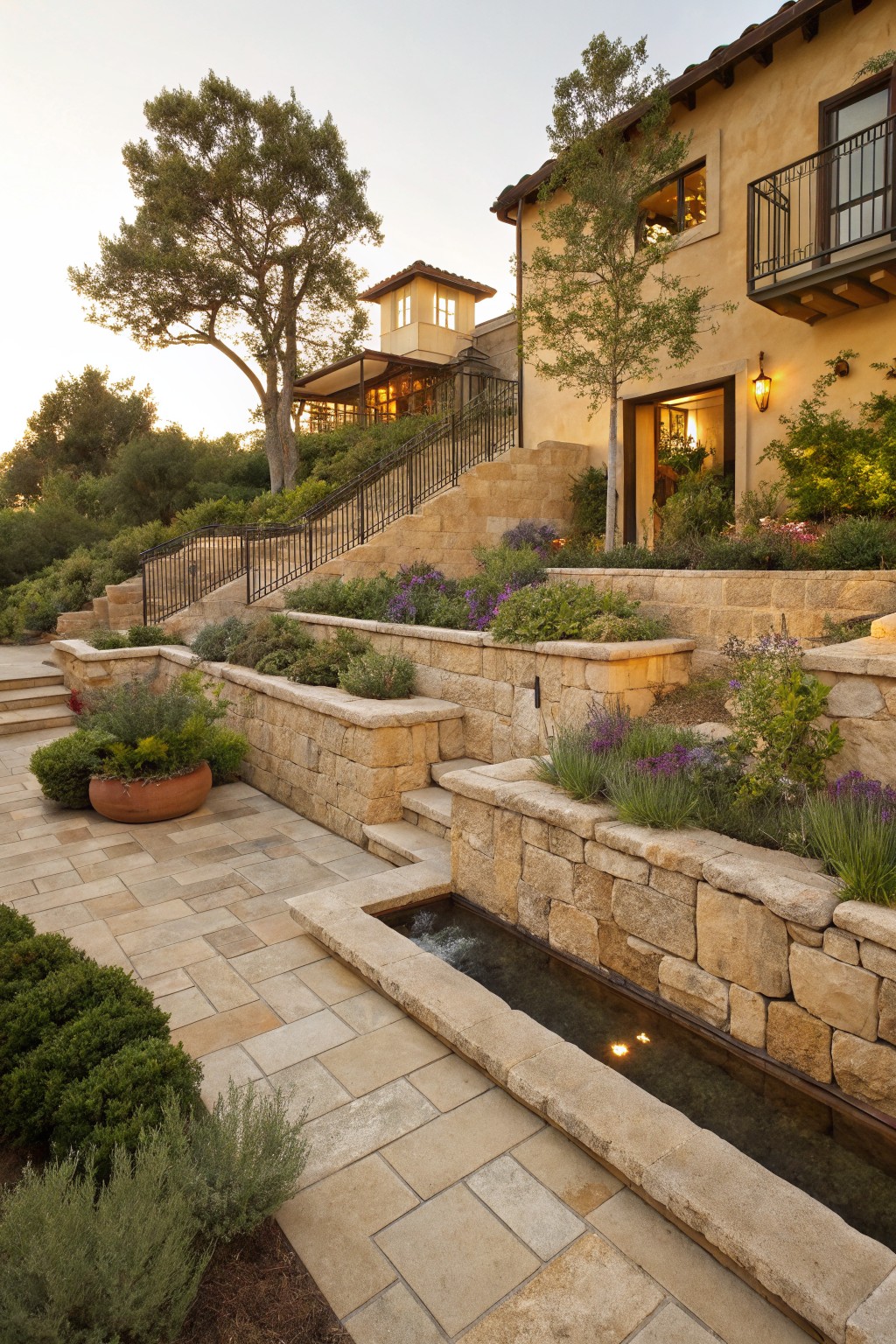 Terraced Stone Walls for Sloped Yards