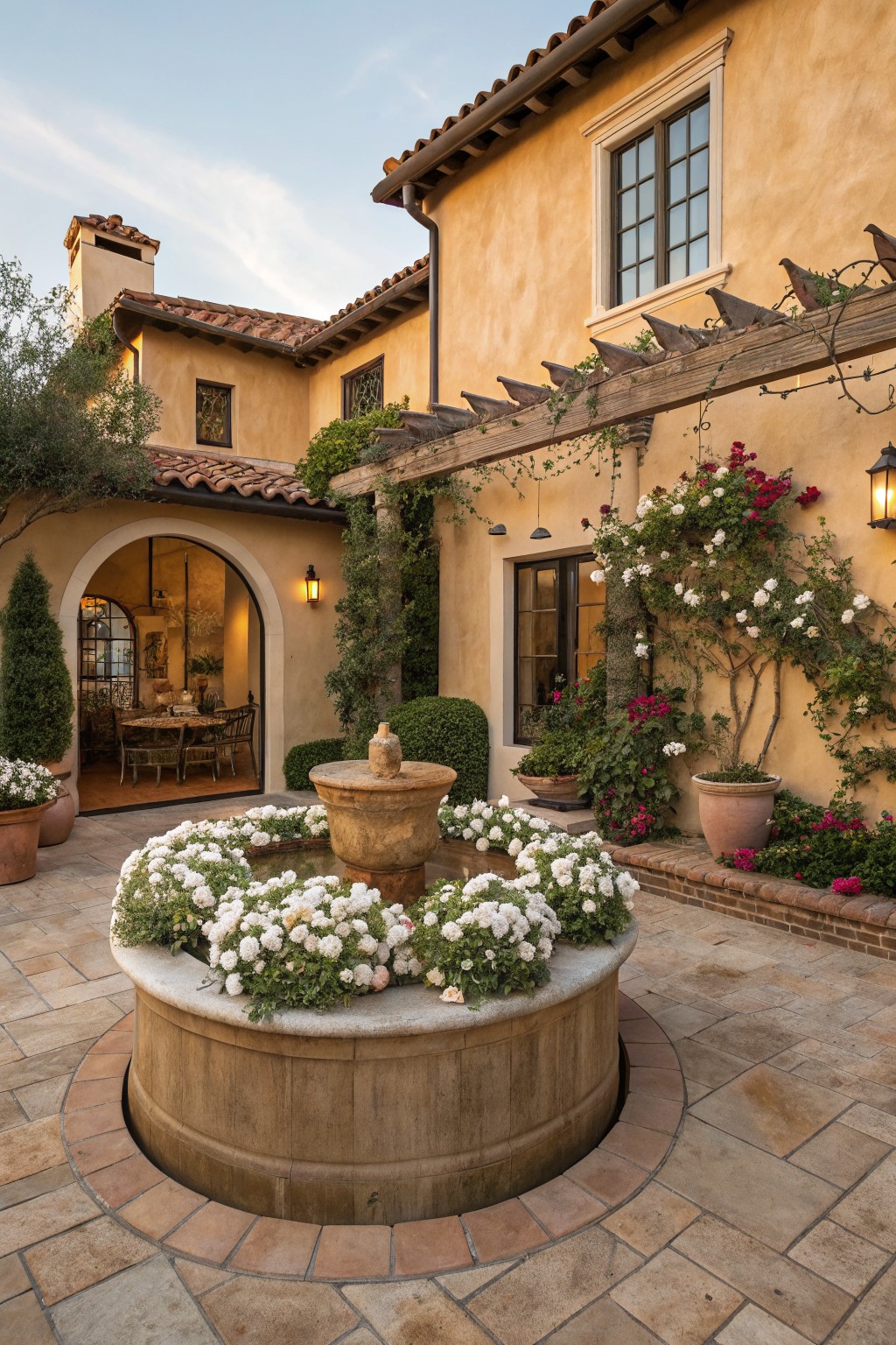 Courtyard Fountain Focal Point
