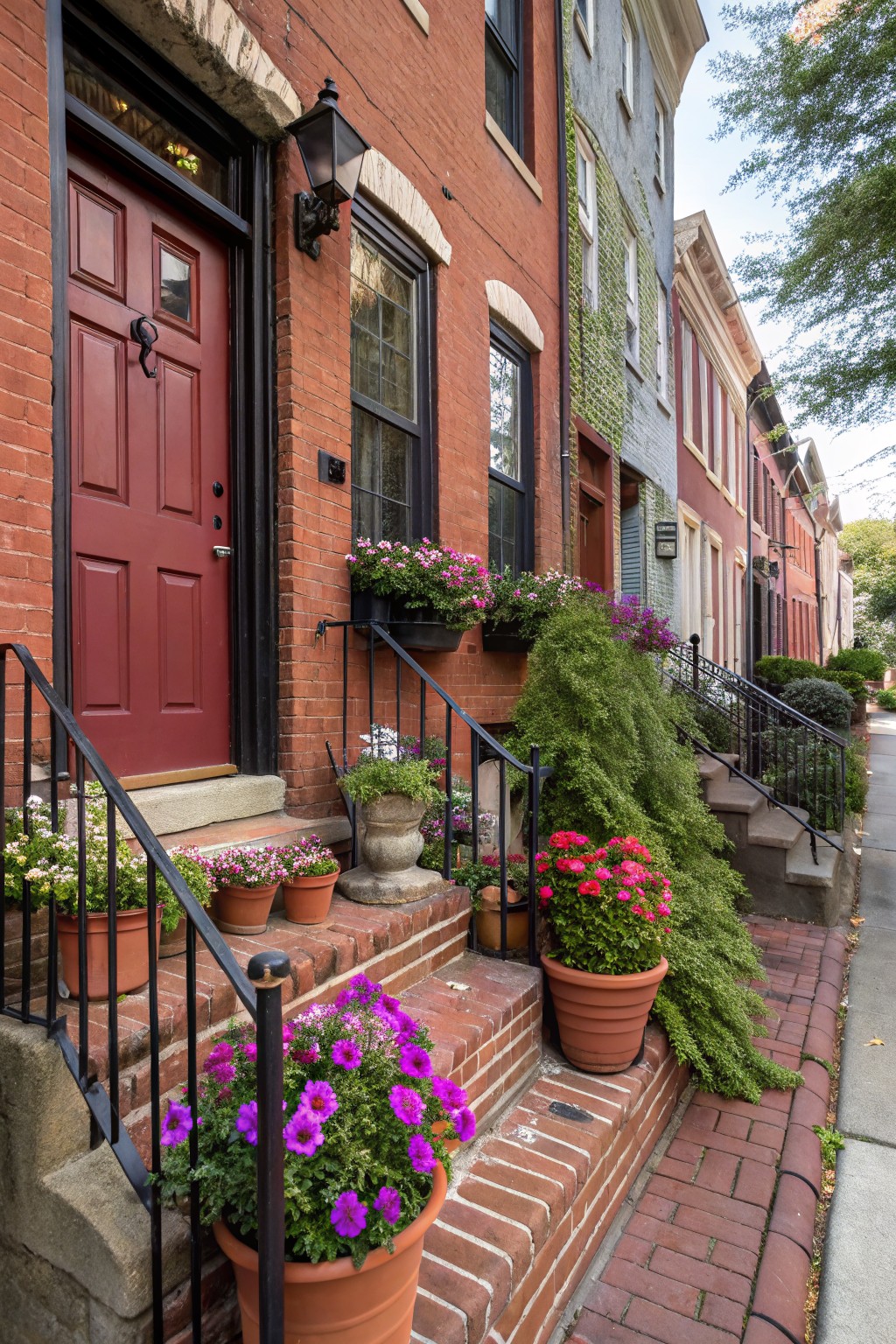 Flower Pots on Front Steps