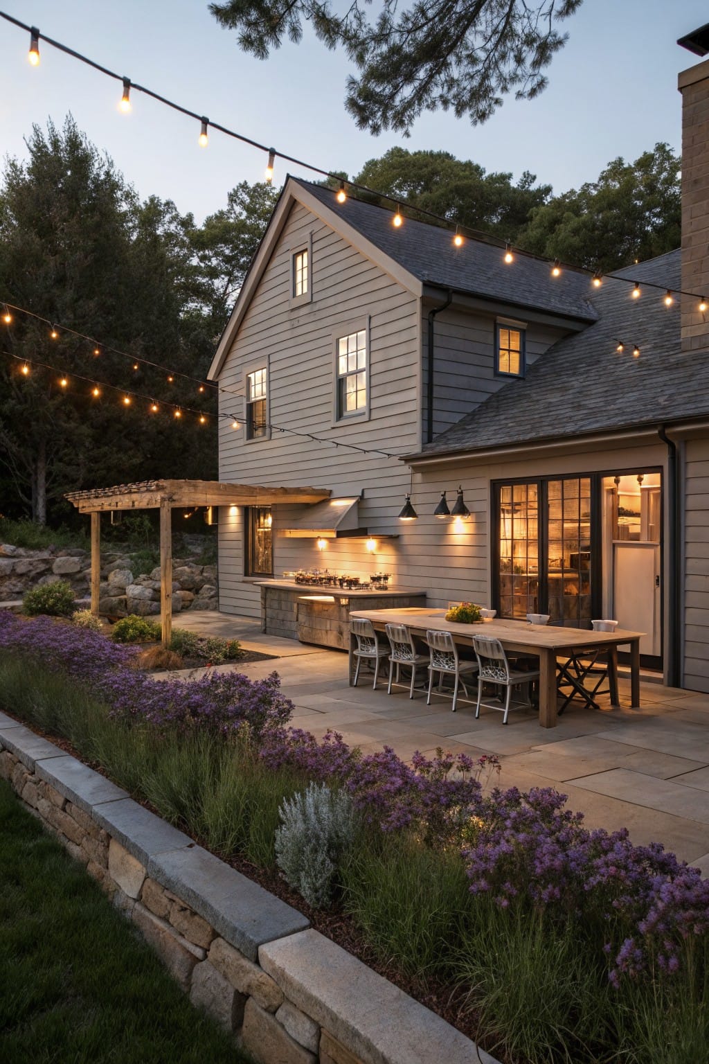 Pergola Over the Outdoor Kitchen