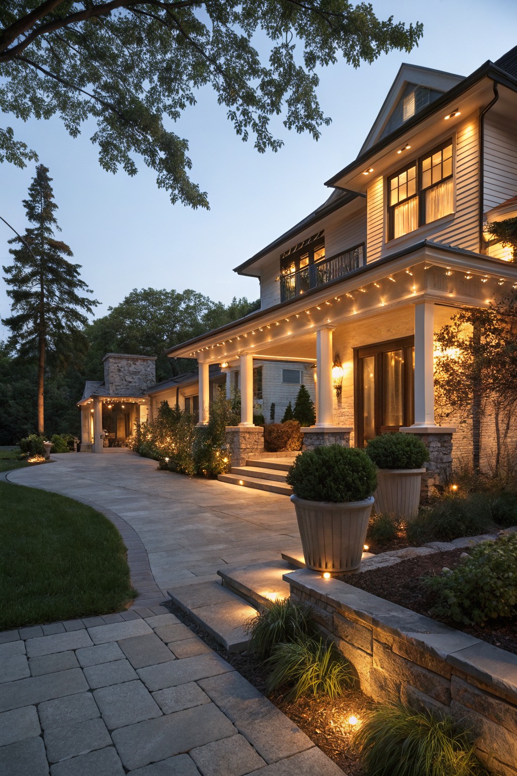 A Well-Lit Entry Path