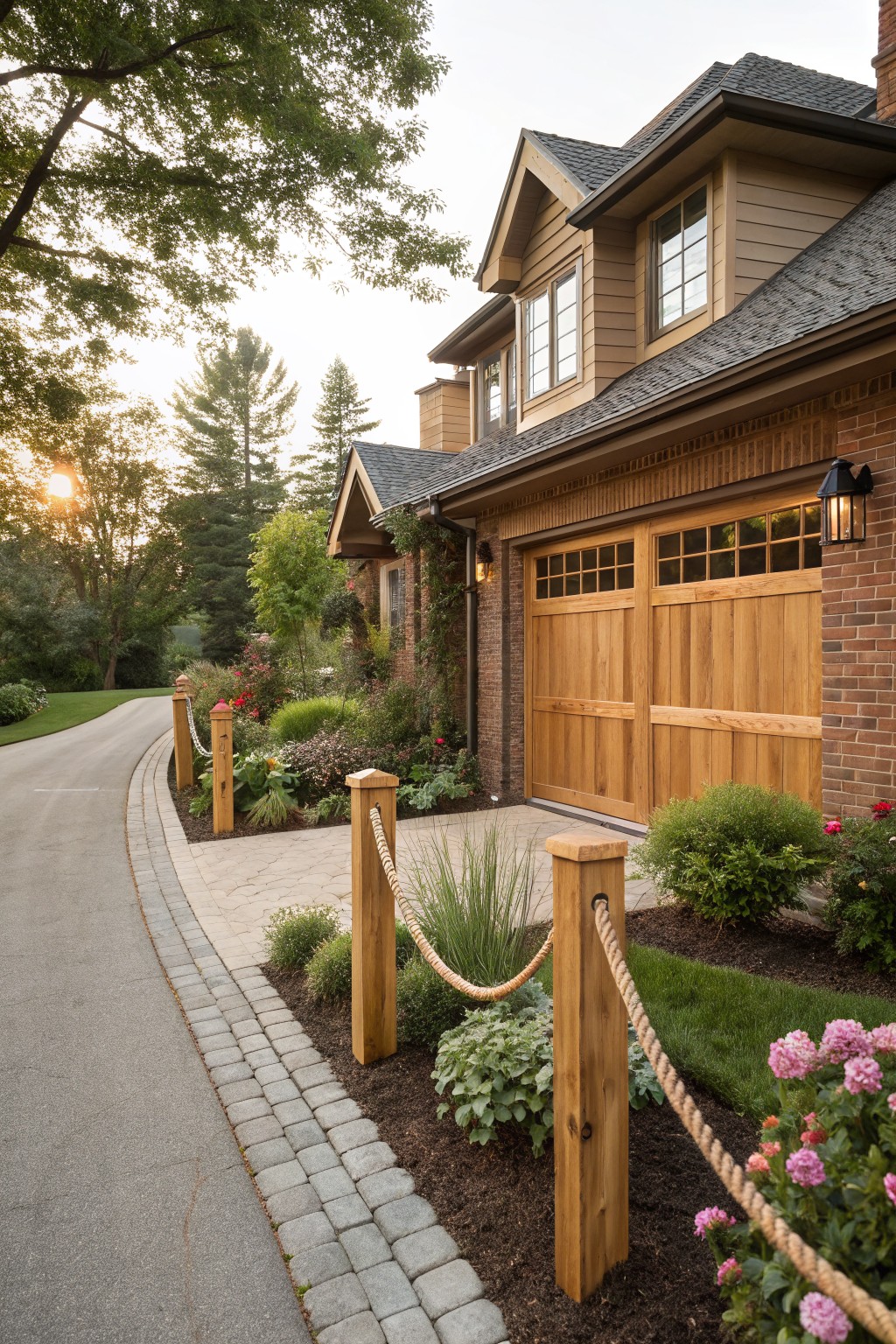 Rope and Post Garden Edging