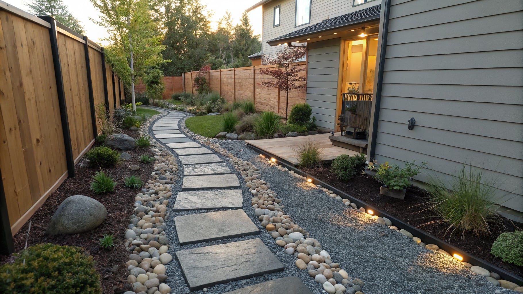 25 Space-Saving Rock Landscaping Side Yard Ideas for Tight Spaces